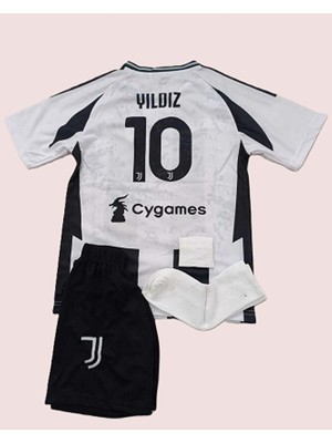 Maharet Juventus Kenan Yıldız Yeni Sezon 2024/25 10 Numara Çocuk Forması 4lü Set