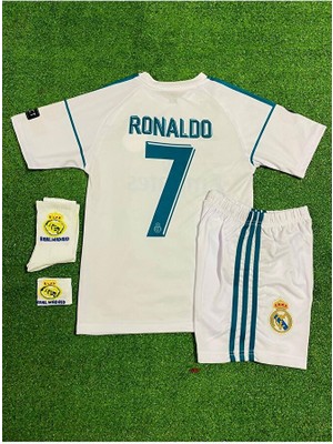 Maharet R.e.a.l M.a.d.r.i.d 2018 Kiev Cristiano Ronaldo Çocuk Forması 4'lü Set (Armalı)