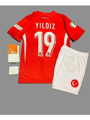 Maharet Kenan Yıldız Türkiye Milli Takımı Euro 2024 Deplasman Çocuk Forması 4'lü Set