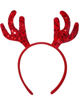 Çok Renkli Taç Geyik Pullu Yılbaşı Süs, Renkli ve Neşeli Dekorasyon