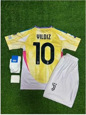 Maharet Juventus 2024/25 Yeni Sezon Kenan Yıldız Deplasman Çocuk Forması (Sarı)
