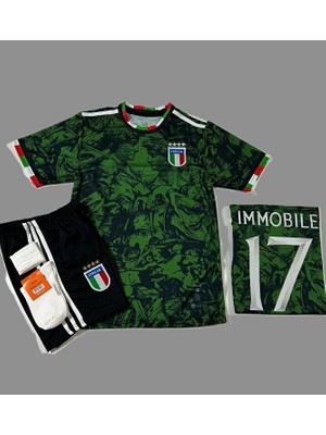 Maharet Ciro I,m,m,o,b,i,l,e, Italya Yeşil Temalı Çocuk Forması 4'lü Set