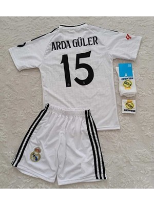 Maharet R. Madridd 2024/25 Yeni Sezon Arda-Güler Iç Saha Çocuk 4 Lü Set Forması (Byz-Arma)