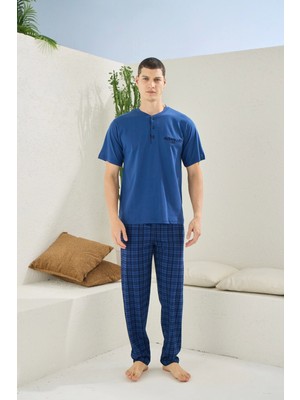 NemereSoft Kocabey 2118 Midi Yaka Pijama Takım