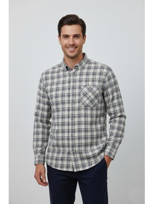 Hod Be Hod Erkek Kışlık Tek Cep Klasik Gömlek BGL-ST04990