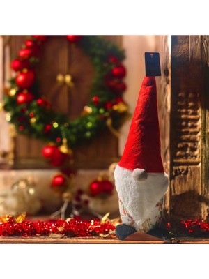 Yılbaşı Dekoratif Biblo, Kurdele ve Çiçek Desenli, Beyaz Renk Seçeneği