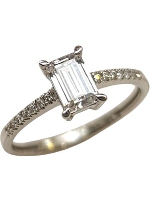 Genel Baget Tek Taş Yüzük 14 Ayar Altın Hd Videolu