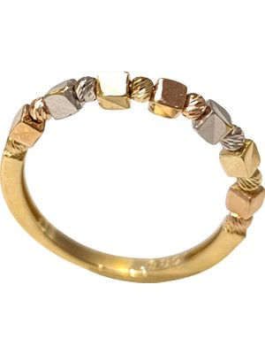 Genel Dorika Toplu Taşsız Yüzük 14 Ayar Altın Hd Videolu