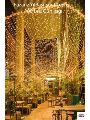 Renkli 100 Ledli 10 mt Süs Işık, Yılbaşı ve Dekorasyon Için Parlak Aydınlatma