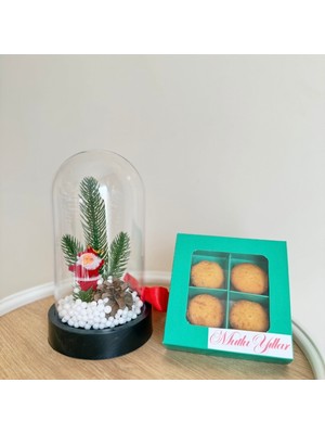 Yılbaşı 2026 Hediye Seti – Noel Baba Terrarium ve 4'lü Kek Paketi