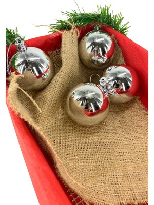 6 cm Parlak Yılbaşı Topu, 6 Adet, Şık ve Göz Alıcı Süsleme Seti