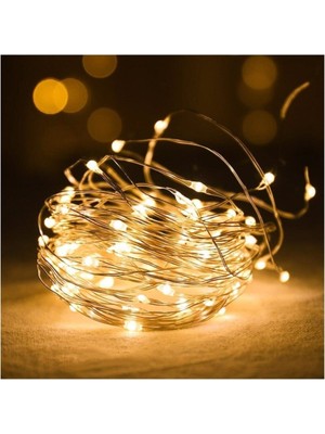 10MT Sarı LED Peri Günışığı Işığı, Noel ve Yılbaşı Dekorasyon Aydınlatması