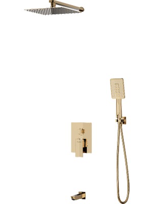 Elmas Duş Casa Ankastre Premium Gold