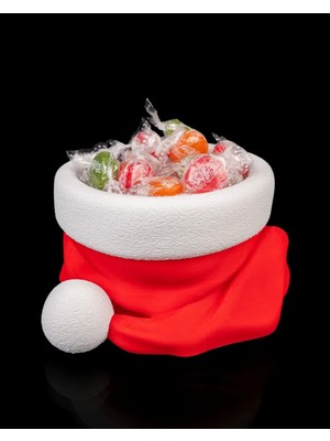 Renkli Noel Baba Şapkası, Şık ve Eğlenceli Atıştırmalık Aksesuarı