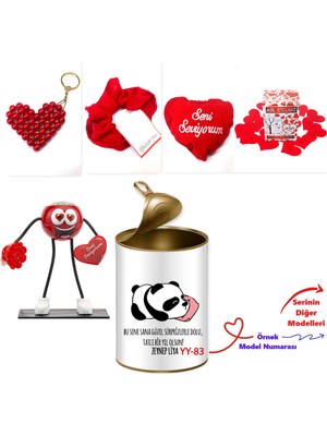 E-Hediyeci Sevgiliye Özel Aşk Temalı Kırmızı Sürpriz Yılbaşı Hediye Kutusu, Sürpriz Konsept Yılbaşı Seti - (100 Yeni Yıl Model)
