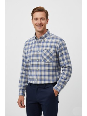 Hod Be Hod Erkek Kışlık Tek Cep Klasik Gömlek BGL-ST04990