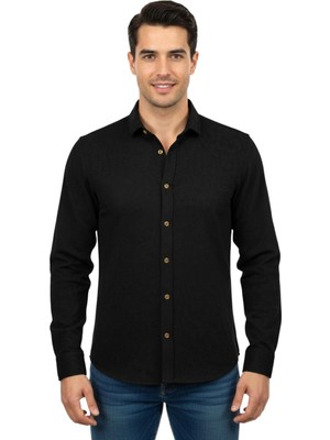 Raymons Erkek Spor Silim Fit Dokuma Gömlek BGL-ST04946