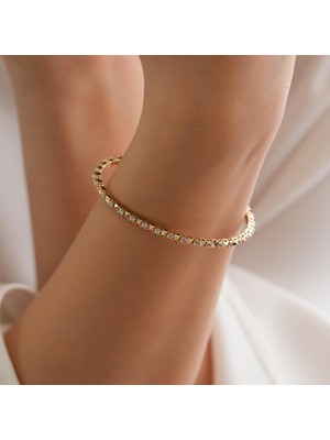 Goldium Jewellery 14 Ayar Taşlı Altın Fantezi Bileklik