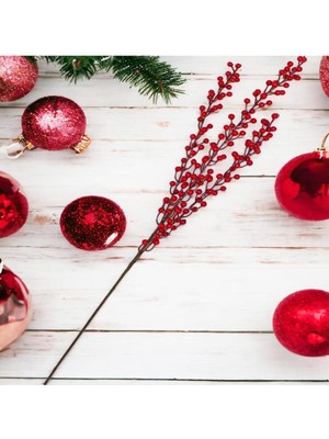 Renkli 85CM Yılbaşı Çiçeği Dalı Dekorasyon Süsleri