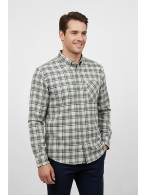 Hod Be Hod Erkek Kışlık Tek Cep Klasik Gömlek BGL-ST04990