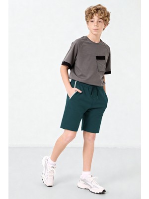 Tommy Life Orman Yeşili Standart Fit Basic Erkek Çocuk Şort - 11284
