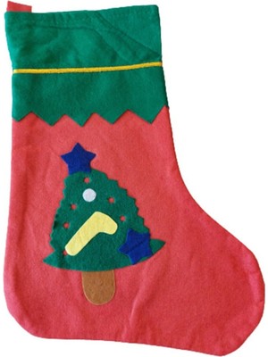 Kırmızı Noel Şömine Çorabı, Yılbaşı Dilek Çorabı, Süsler, Sıcak ve Neşeli Atmosfer