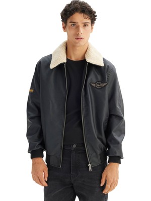 Lee Erkek Pu Deri Ceket Siyah Erkek Ceket