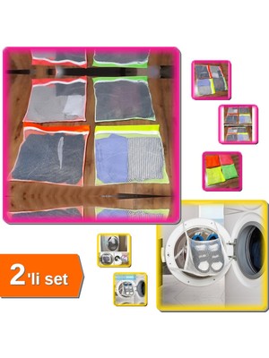 Hereveoyuncak 4 Adet 4 Renk Bavul Içi Düzenleyici + Hassas Ayakkabı Yıkama Filesi Kapak Bağlamalı - 2li Set Z0Q3P5