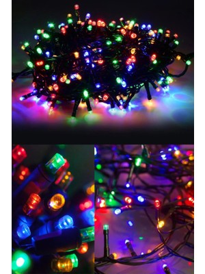 5 Metre Renkli Noel Işık, Çam Ağacı Dekorasyonu, Fonksiyonlu, Parlak ve Şık