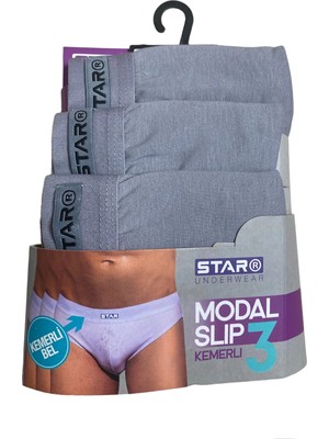 NemereSoft Star 109 Erkek 3'lü Modal Slip