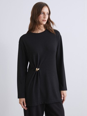 Lc Waikiki Yeni Sezon Bisiklet Yaka Büzgülü Kadın Tunik