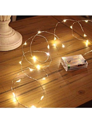 10 Metre Beyaz Pilli LED Işık, Süsleme ve Dekorasyon Için Mükemmel Tercih