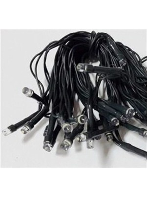 Siyah Kablo Süs Işık 100’LÜ, Şeffaf, 10 Metre, Beyaz Aydınlatma Seti