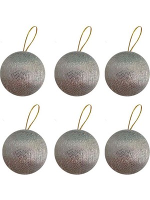 Gümüş Yaldızlı Çam Ağacı Süsü, Şık ve Zarif Ağaç Dekorasyonu