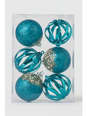 Renkli Yılbaşı Ağacı Süsü, Kırıklı, 8 Cm, Neşeli ve Şık Dekorasyon Parçası