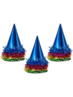 10 Adet Renkli Külah Şapka Yılbaşı Partisi Malzemesi, Eğlenceli ve Renkli Tasarım