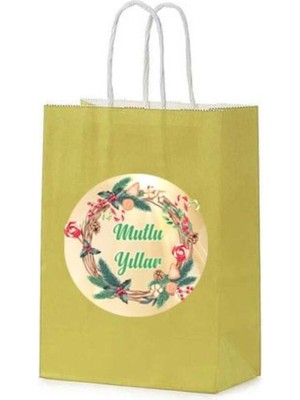 Altın Renkli Kutulu Kutlama Çantası, Neşeli Günler Temalı, Parti Hediye Paketi