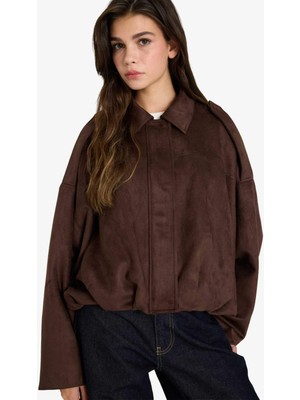 DeFacto Su Geçirmez Regular Fit Süet Mont G0769AX25CW