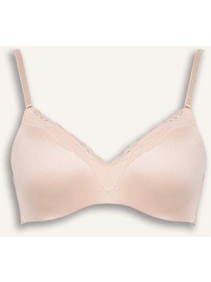 DeFacto Dantel Detaylı Saten Kaplı Pedli Balensiz Tişört Bra G4698AX25WN