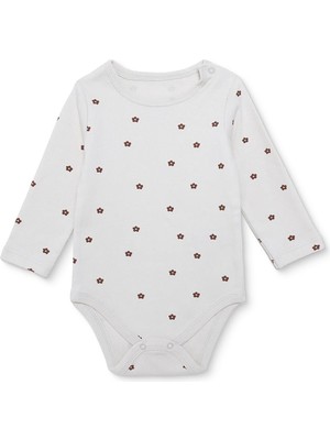 Hellobaby Kız Bebek Uzun Kol Body Çıtçıtlı Yaka Uzun Kol