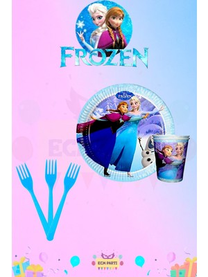 Zayna's Elsa Frozen Temalı 32 Kişilik Extra Mini Doğum Günü Parti Seti