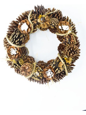 Yılbaşı Kapı Süsü, Doğal Kapı Çelengi ve Dekorasyon, Şık ve Sıcak Atmosfer Için