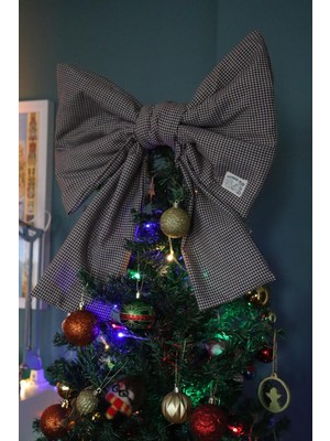 Kahverengi Yılbaşı Süsü ve Doğum Günü Dekoratif Kurdelesi