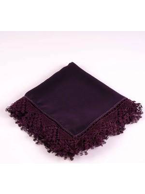 Hayrat Neşriyat Iğne Oyalı Şal (Namaz Örtüsü, 144X68 Cm. Mor)