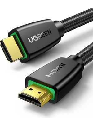 UGREEN Örgülü 4K 18 Gb/s HDMI 2.0 Kablo Siyah, 1 Metre, 40408