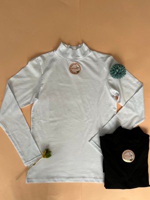 Kota Kadın Body  Uzun Kol Boğazlı Body Beyaz Iç Göstermez Ince Kadın T-Shirt Body