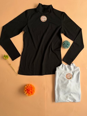 Kota Kadın Body  Uzun Kol Boğazlı Body Beyaz Iç Göstermez Ince Kadın T-Shirt Body