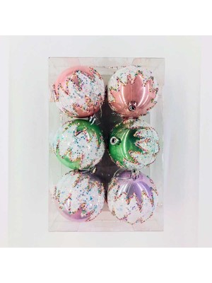 Orca Orc  N4-8006  Pa 14 Makraon Renkli Desenli Top  TP25.0142