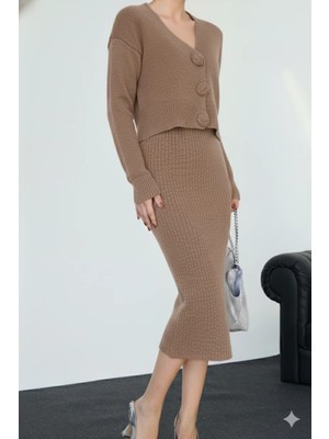 Cemo Kadıni Örgü Kısa Hırka Kazak