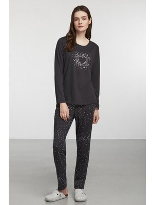 Catherine's Catherines Pijama Takım Antrasit 1934PJTK